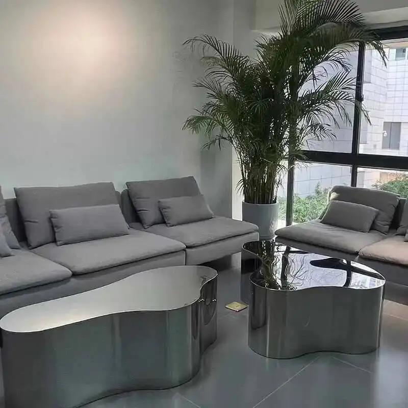 

Metal Industrial Coffee Table Aesthetic Unique Minimalist Designer Side Table Modern Luxury Mesa Auxiliar Postmodern Furniture