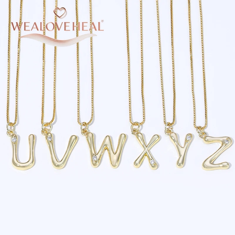 muttertagsgeschenk，Luxuriöse Halskette mit Initialen von A bis Z aus 18 Karat vergoldetem Messing, glänzender CZ-Buchstabenanhänger, minimalistischer Alphabet-Schmuck für Frauen, individuelles Namensgeschenk – Detail 18
