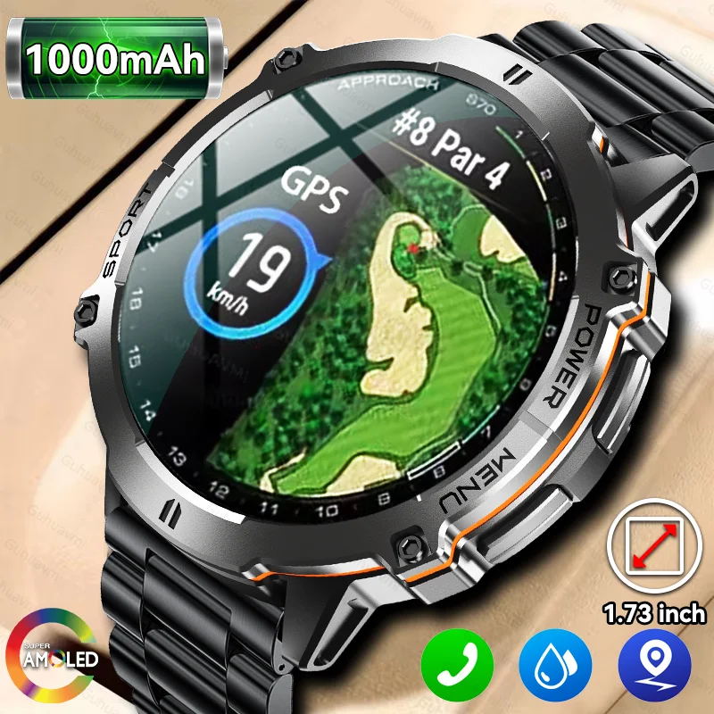 

New Military T-REX3 GPS Track Smart Watch Men 1000mAh Large Battery 10ATM Waterproof HD Bluetooth Call Outdoor Sports Smartwatch
