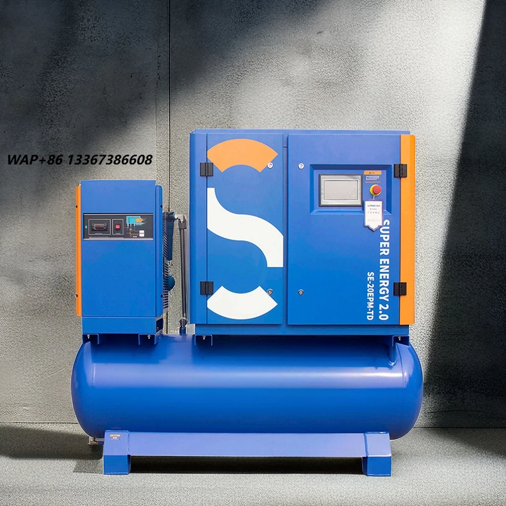 High Quality Professional Industrial All in One Screw Air Compressor With Air Dryer Tank
