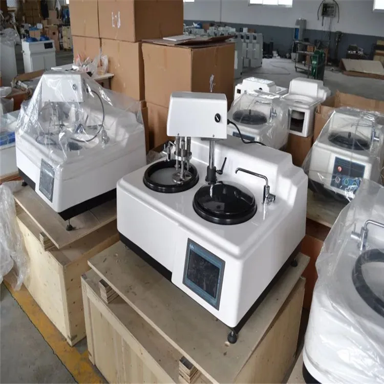 HST MP-2S Automatic Touch Screen Dual Disc Metallographic Specimen Jewelry Fiberglass Grinding And Polishing Machine
