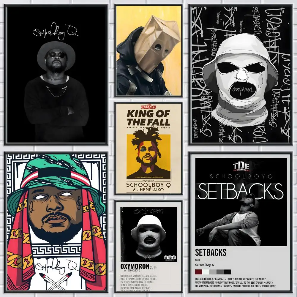 

Painting Calligraphy Canvas Poster: Crease Free Waterproof Durable All Space Wall Decor S-Schoolboy Q