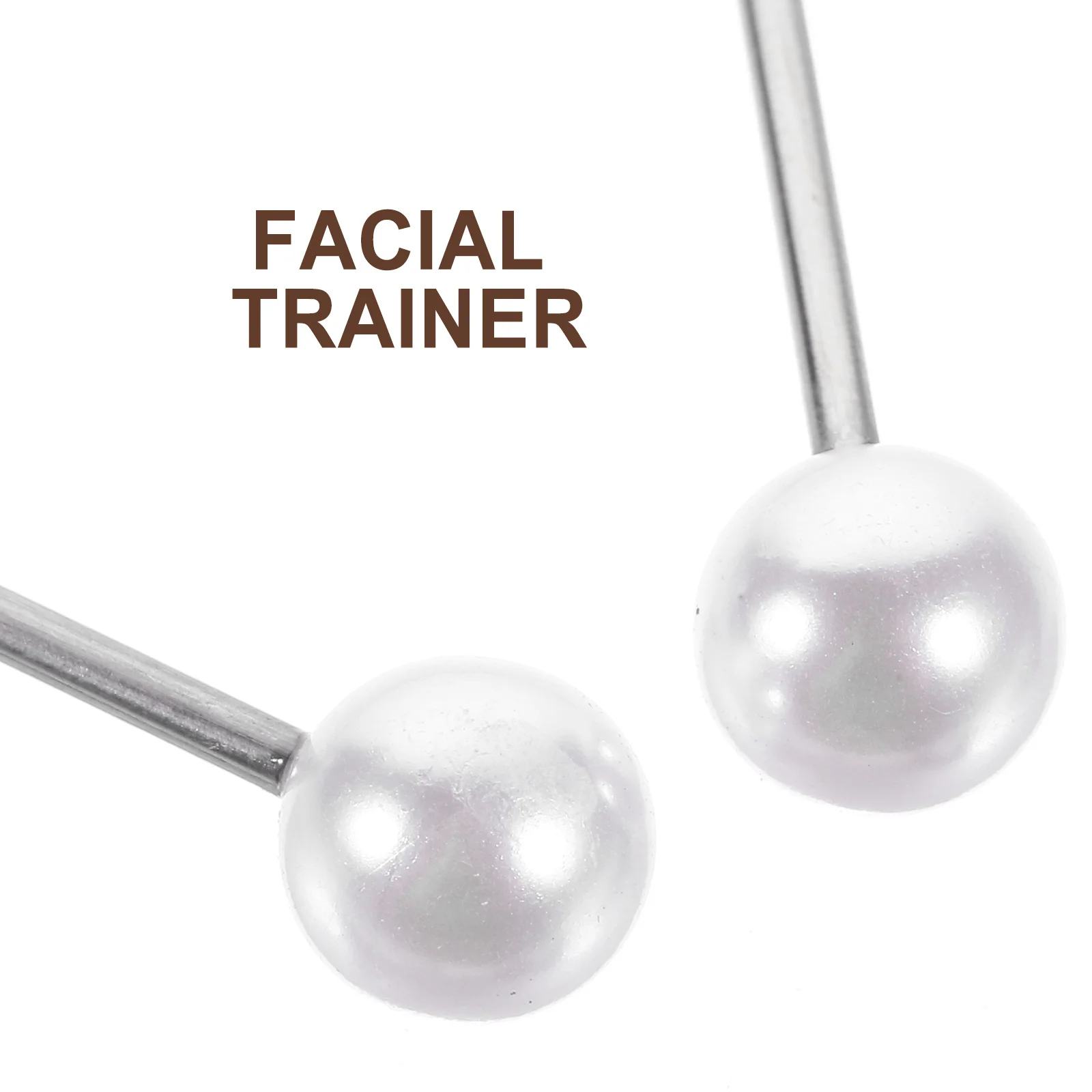 2 個のフェイシャルツールディンプルトレーナー軽量金属フェイスエクササイザー頬用ビューティーシェイパーフェイシャルエクササイザーメーカー