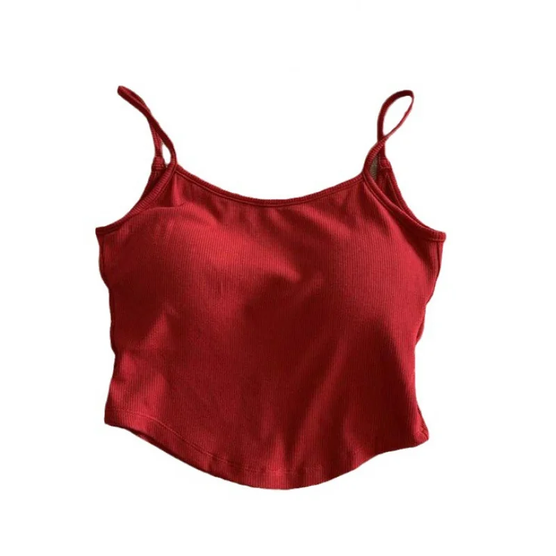 Hot Girl Bare Back Wrapped Chest Tube Top Outer Wear Beauty Back Sexy Breathable Integrated Fixed Cup Pure Desire Wind Camisole