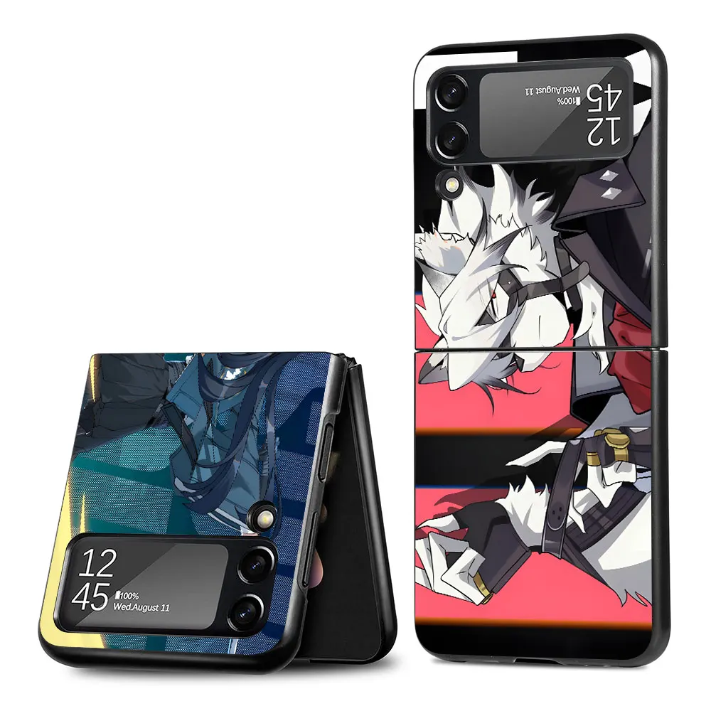 Von Lycaon ZZZ Hoshimi Miyabi Case for Samsung Galaxy Z Flip 4 3 5G Black Hard PC Cover Zflip4 Zflip3 Phone Coque Flip4 Flip3