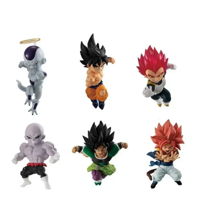 6 unids/set 8CM versión Q de siete Dragon Ball mano Rey Mono Son Goku arroz Begitabik modelo de decoración de coche figuras de acción y juguete