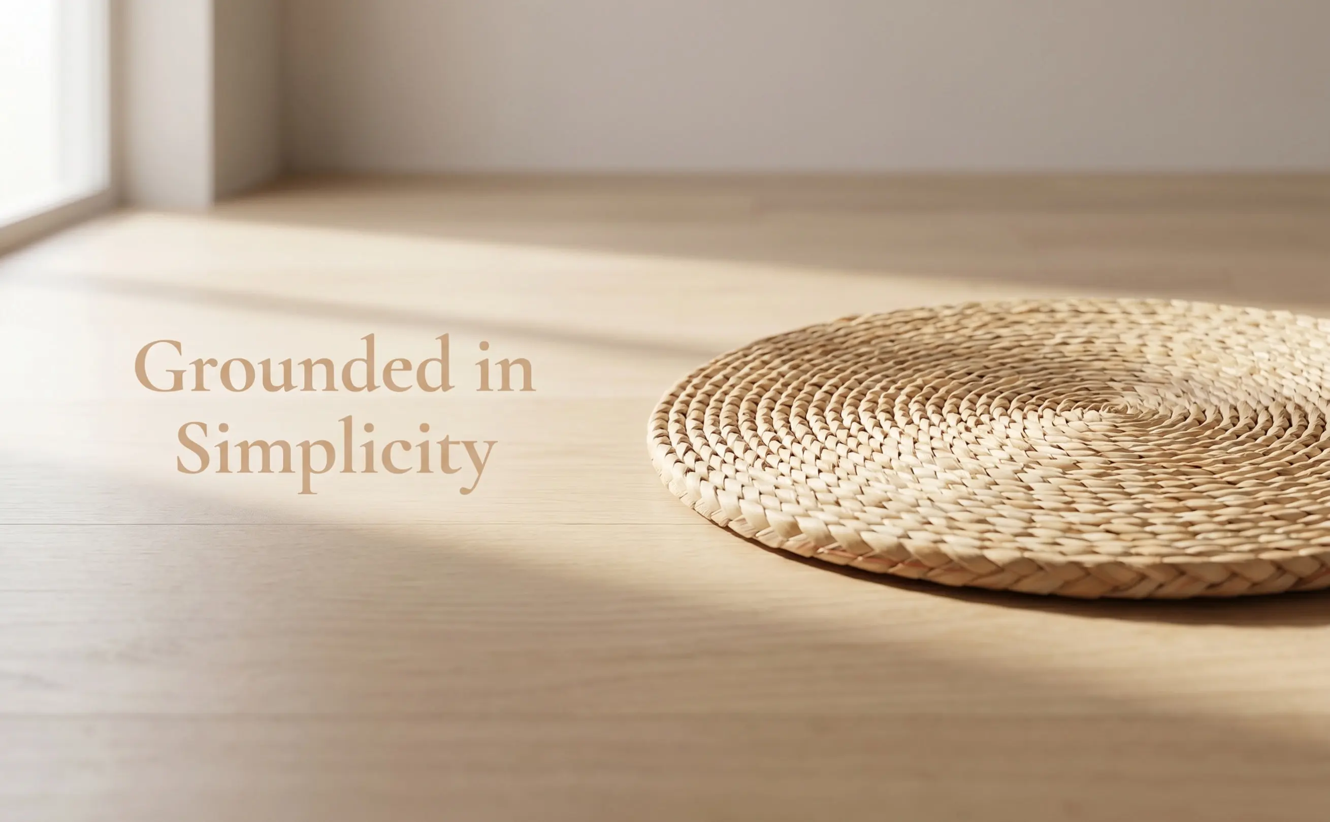 Natural Cattail Woven Round Sitting Cushion for Meditation Yoga Floor Seating Bedroom Living Room Traditional Handmade Floor Mat