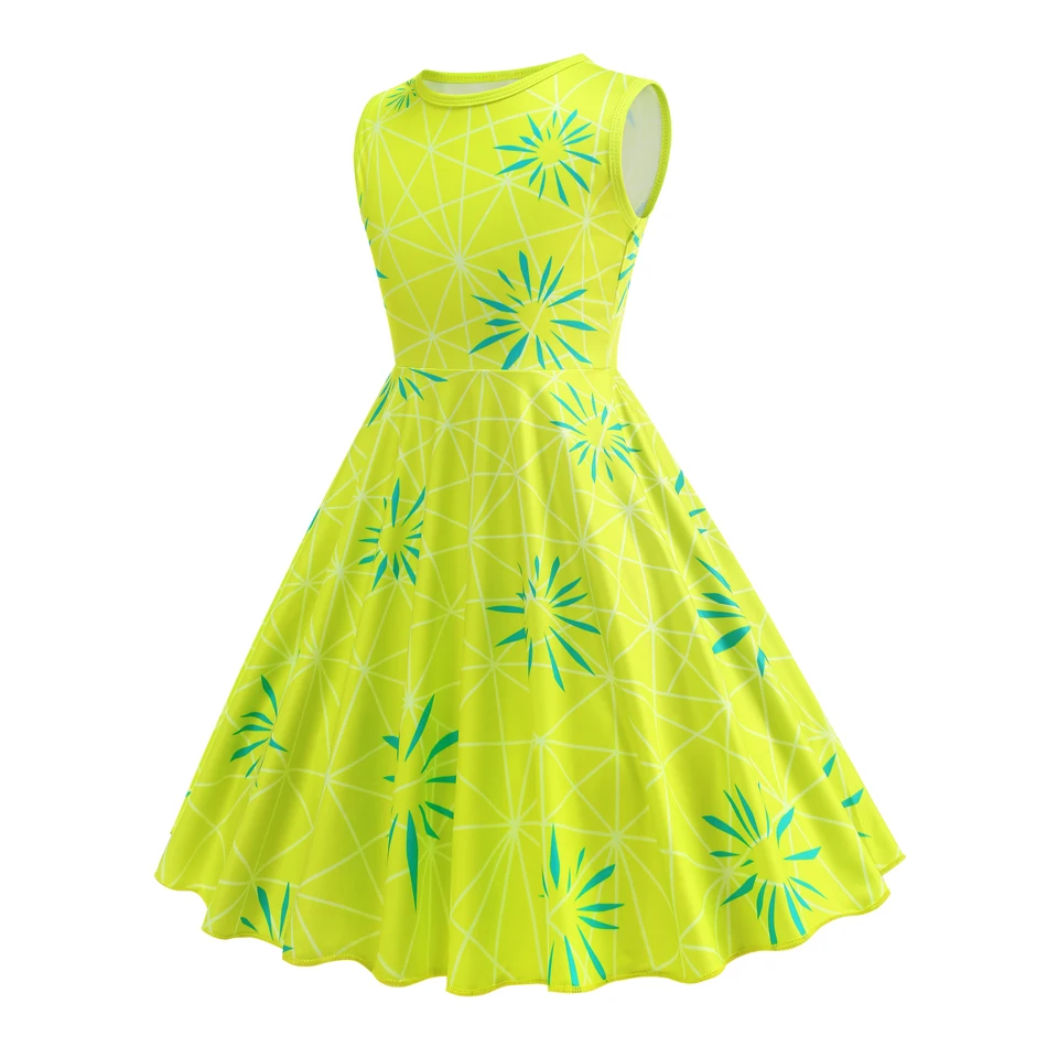 Inside Out Sadness Dress Girls Halloween Joy Cosplay Costume Children Cartoon Movie Role Play Print Frock Kid Fantasy Party Gown view 4