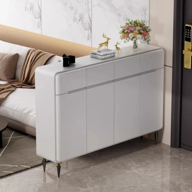 White Modern Shoe Rack Indoor Wood Storage System Dressing Rooms Shoe Rack Multifunction Vertical Zapatero Room Decorations