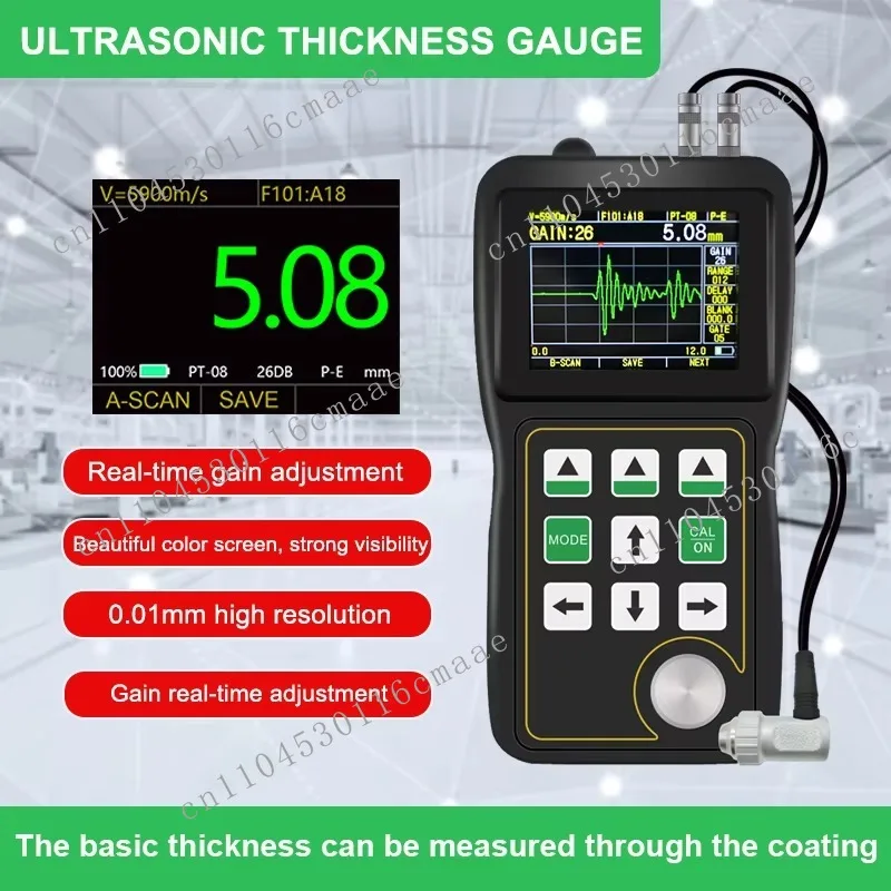 UT4000 Ultrasonic Thickness Gauge Color Screen  Realtime A/B-Scan Through-coating Ultrasonic Thickness Gauge