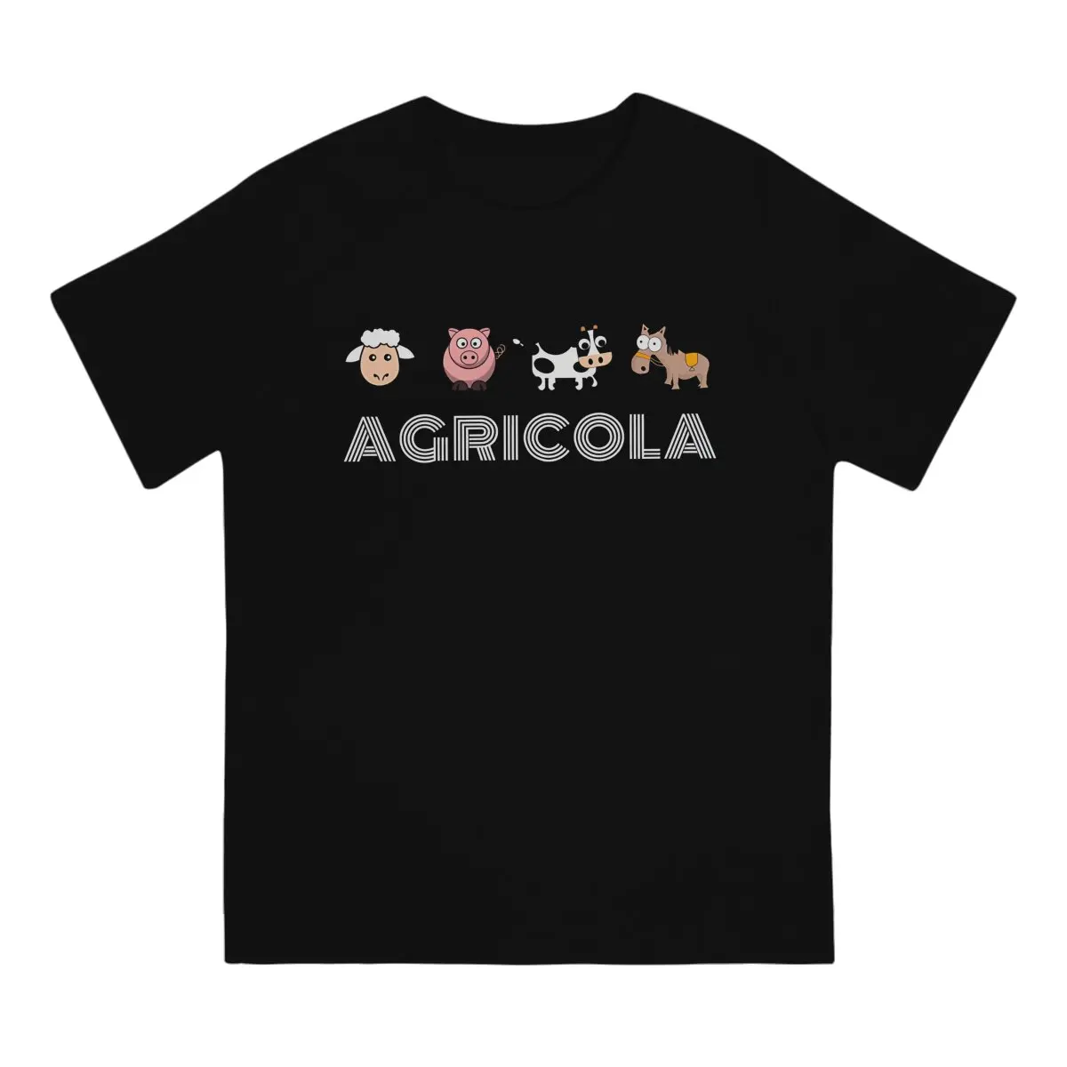 Men T-Shirts Board Game- Agricola Novelty Tees Short Sleeve C-Catan T Shirt Round Neck Clothes Summer