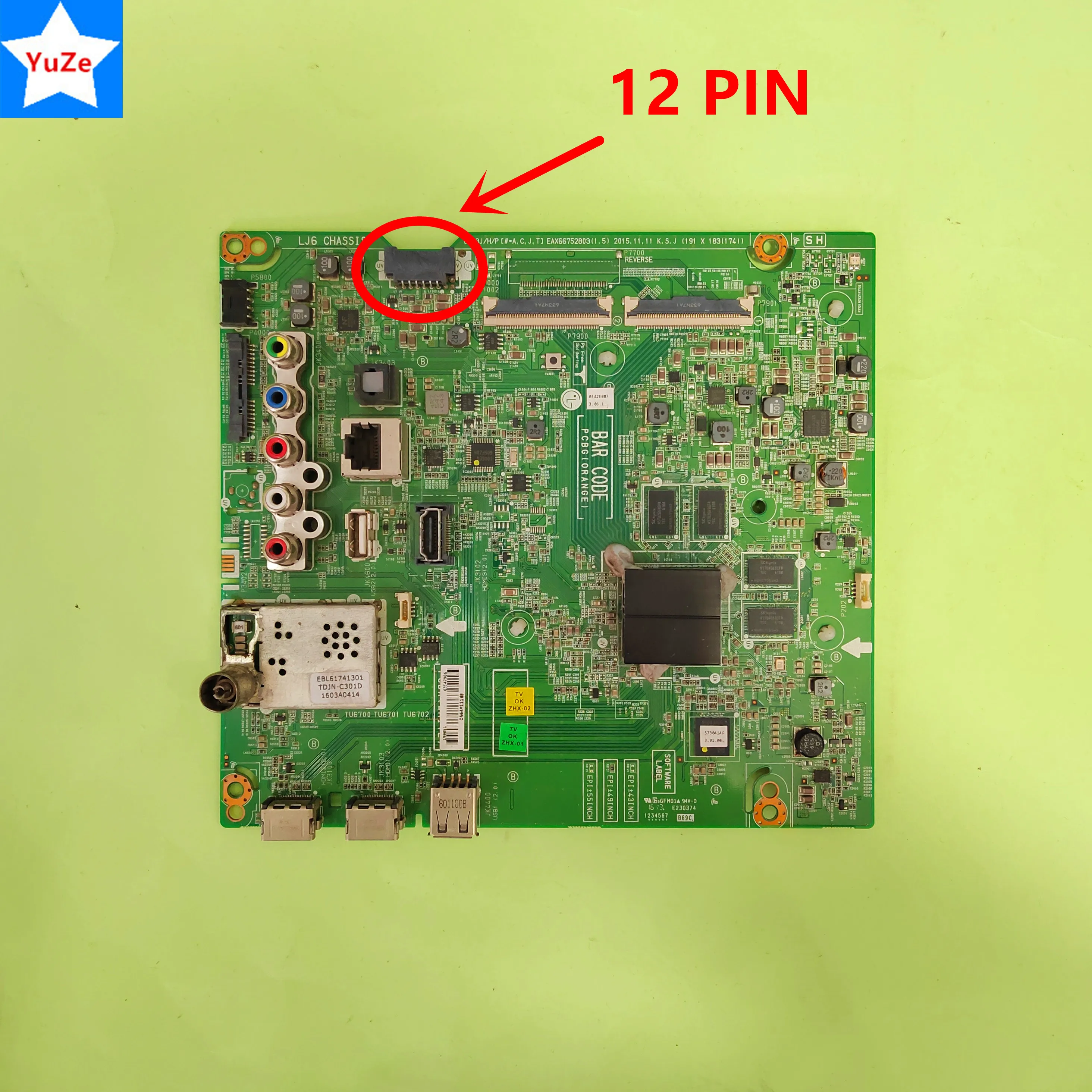 EAX66752803 (1.5) EAX66752804 (1.5) Motherboard for 49UH6500-UB 49UH6500 43UH6500-UB 43UH6500 TV Main Board EBU63594603