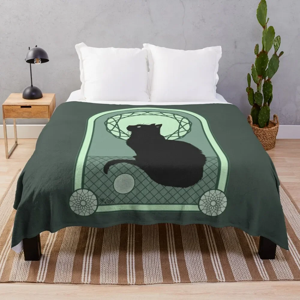 

Black Cat Noveau Throw Blanket Luxury St Decorative Beds Quilt Blankets