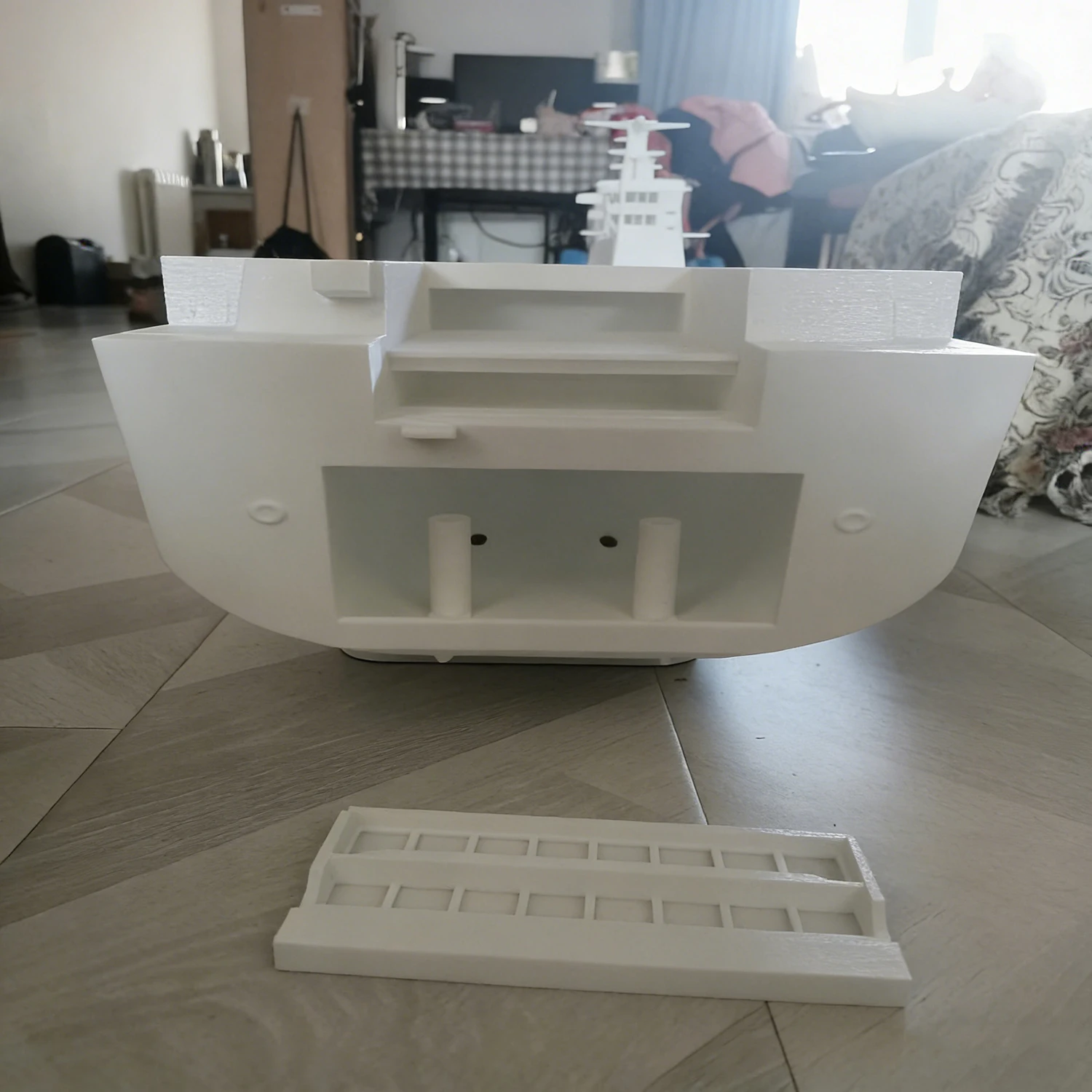 1/150 barcos rc 167cm tipo 075 navio de assalto anfíbio barco de controle remoto 3d impresso rc schiffe modelo kit navio brinquedo navio de guerra modelo