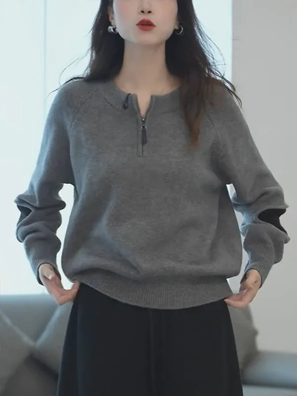 Damska odzież dzianinowa plus size, luksusowa, jesienno-zimowa, nowa odzież wierzchnia, wygodna, miękka, długa, okrągły dekolt, ciepły sweter.