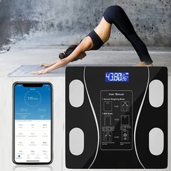 Electronic Smart Weight Scale for Bathroom, Body Fat, Digital Human Weight, Mi Scales Floor, LCD Display, Body Index