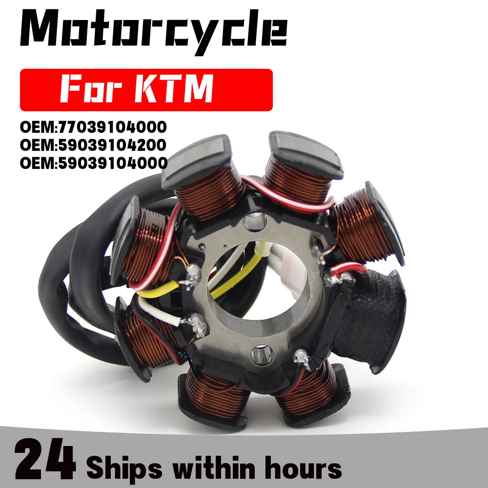 

Motorcycle Stator Generator Stator Coil for KTM 250 300 400 450 520 525 530 610 EXC XC XCW EXC SMR SXF SXS XCR-W 59039104200