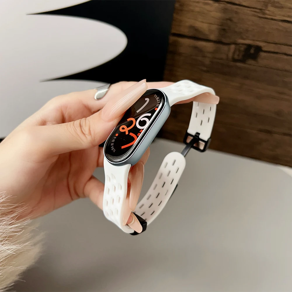 Weiches Silikonarmband für Xiaomi Mi Band 9/8, Correa-Armband, Handgelenk, Mi Band 8, Sport, wasserdichtes Ersatzarmband für Xiaomi Band 9 – Detail 5