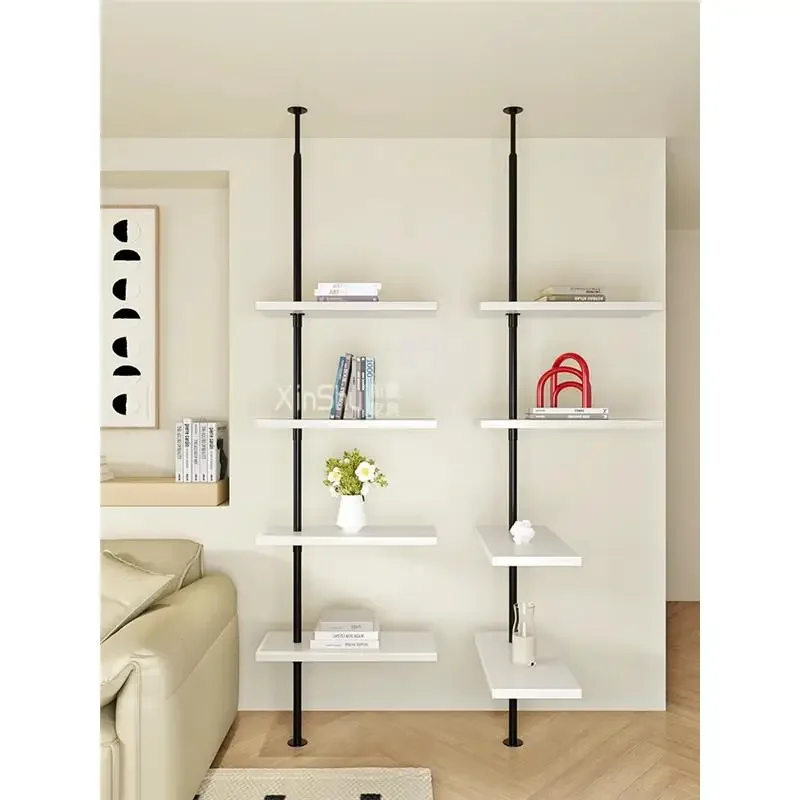 Simple and indomitable shelf creative through-top bookshelf living room partition wall storage rack