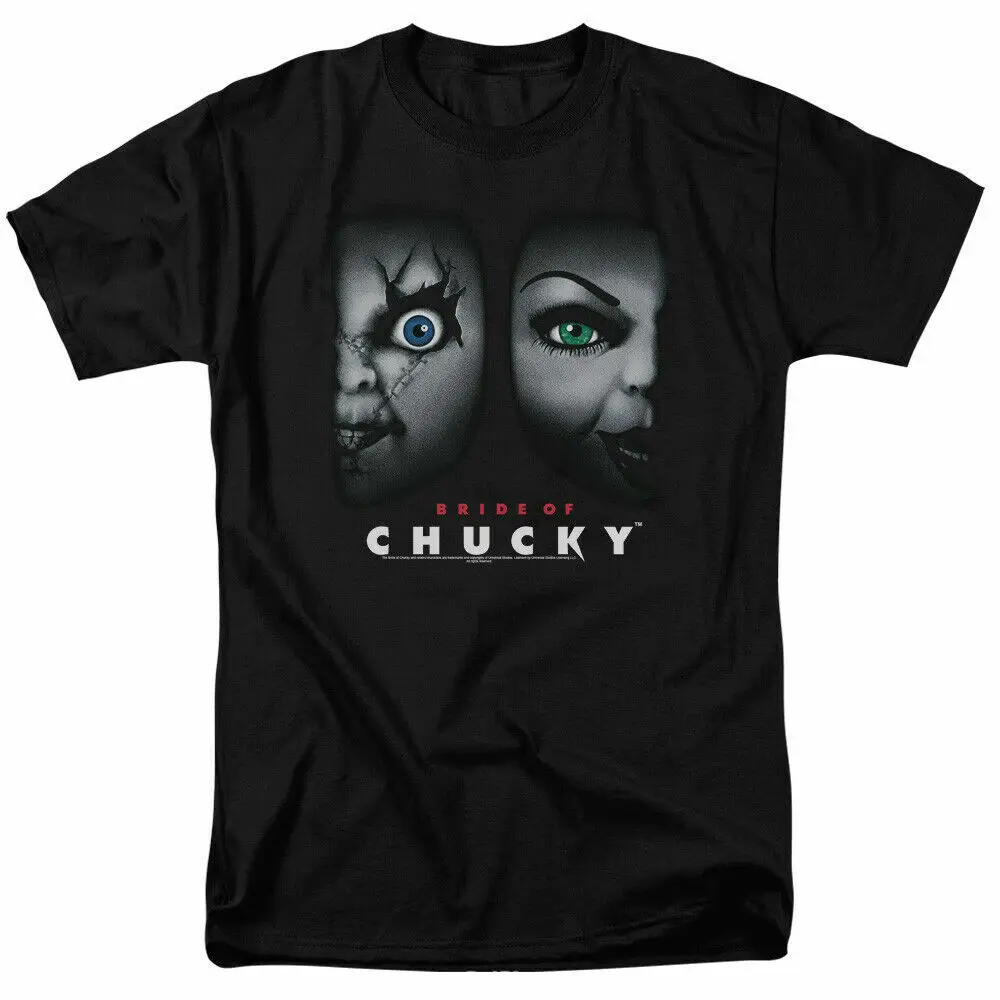 Child's Play Bride of Chucky Happy Couple T Shirt Licensed Horror Movie Black