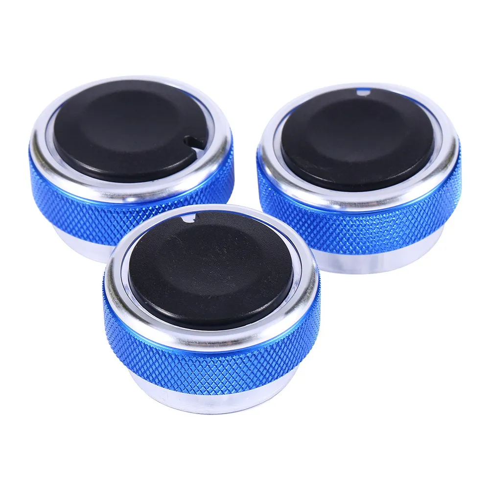 3pcs /Set Car AC Knob Aluminum alloy Air Conditioning heat control Switch Accessories For  Air conditioning Installation