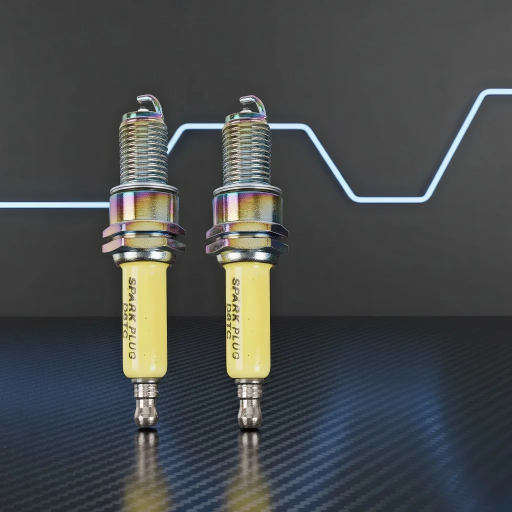 Iridium Motorcycle Spark Plug D8TC, for Vertical Engine CG Series 125cc-250cc, Compatible with Off-Road & Scooter