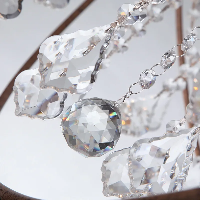 Vintage Crystal Chandelier Church living room light Mid century Rustic Candle Chandeliers globe birdcage LED lighting