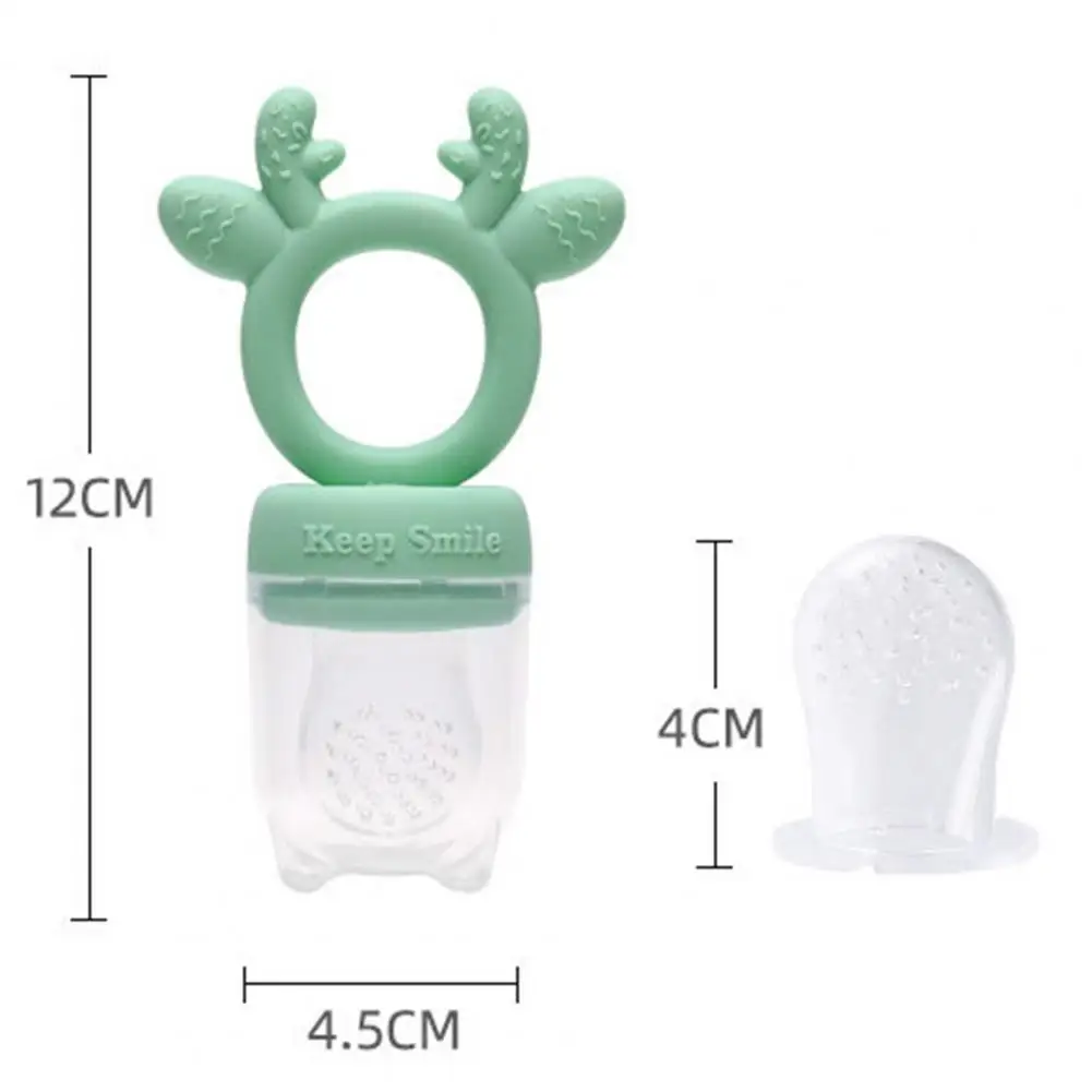 Food Grade Silicone 1 Set Lovely Baby Pacifiers Food Feeder Creative Feeding Pacifier with Cover for Picnic