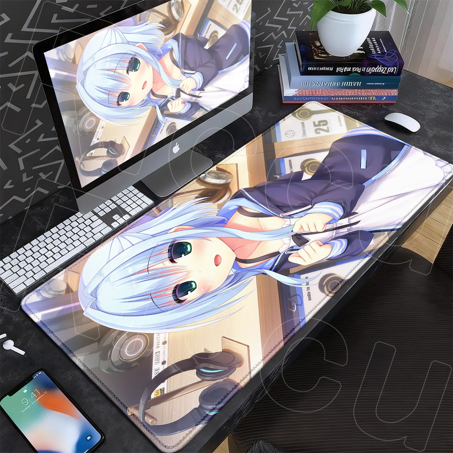 

Rich Girl Gaming Rubber XXL Mouse Pad Non-slip Rubber Gamer Balance Computer Decoracion Desk Mat Laptop Office Large Keyboard
