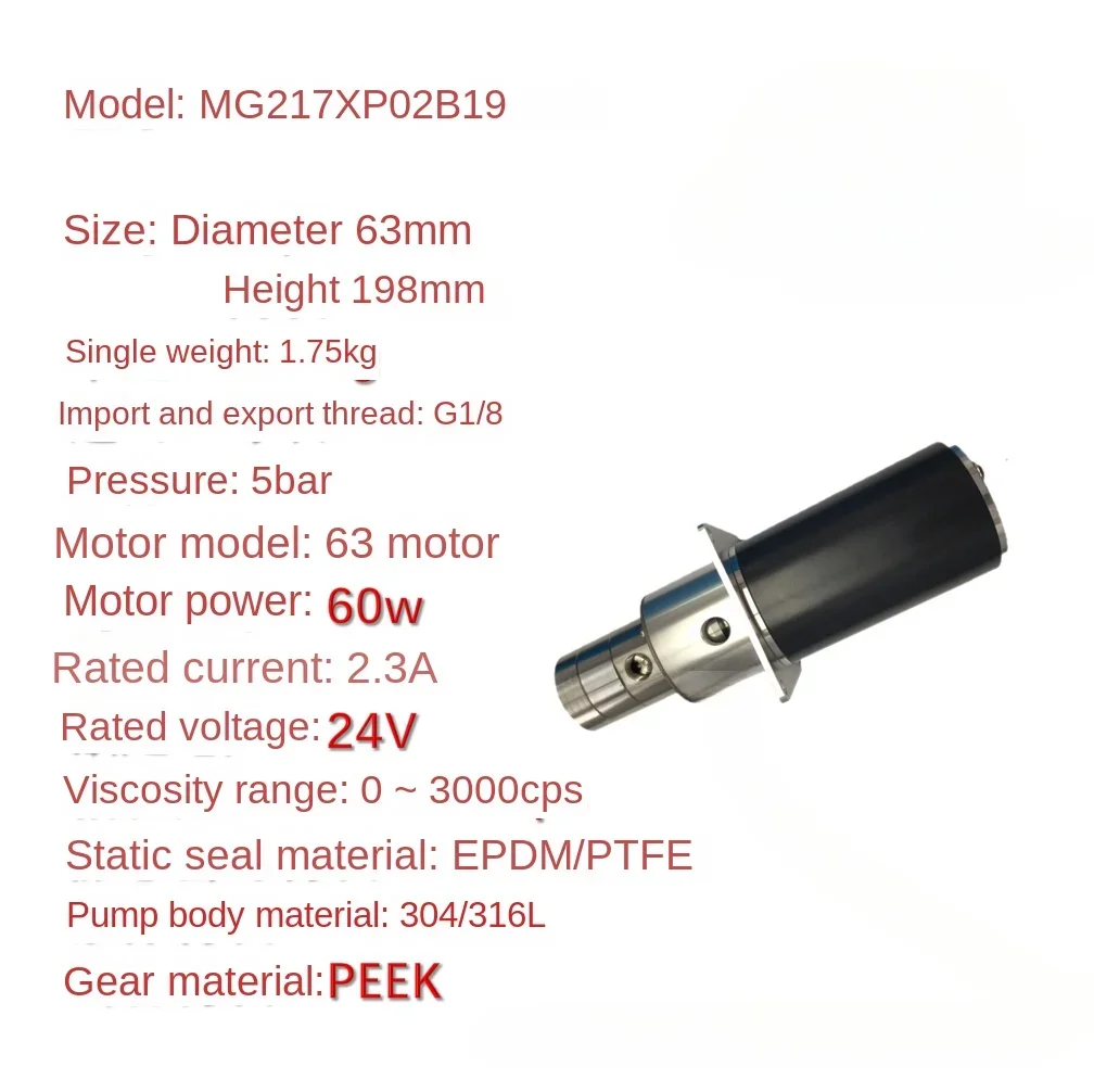 MG217XP02B19 Micro Magnetic Gear Metering Pump Stainless Steel