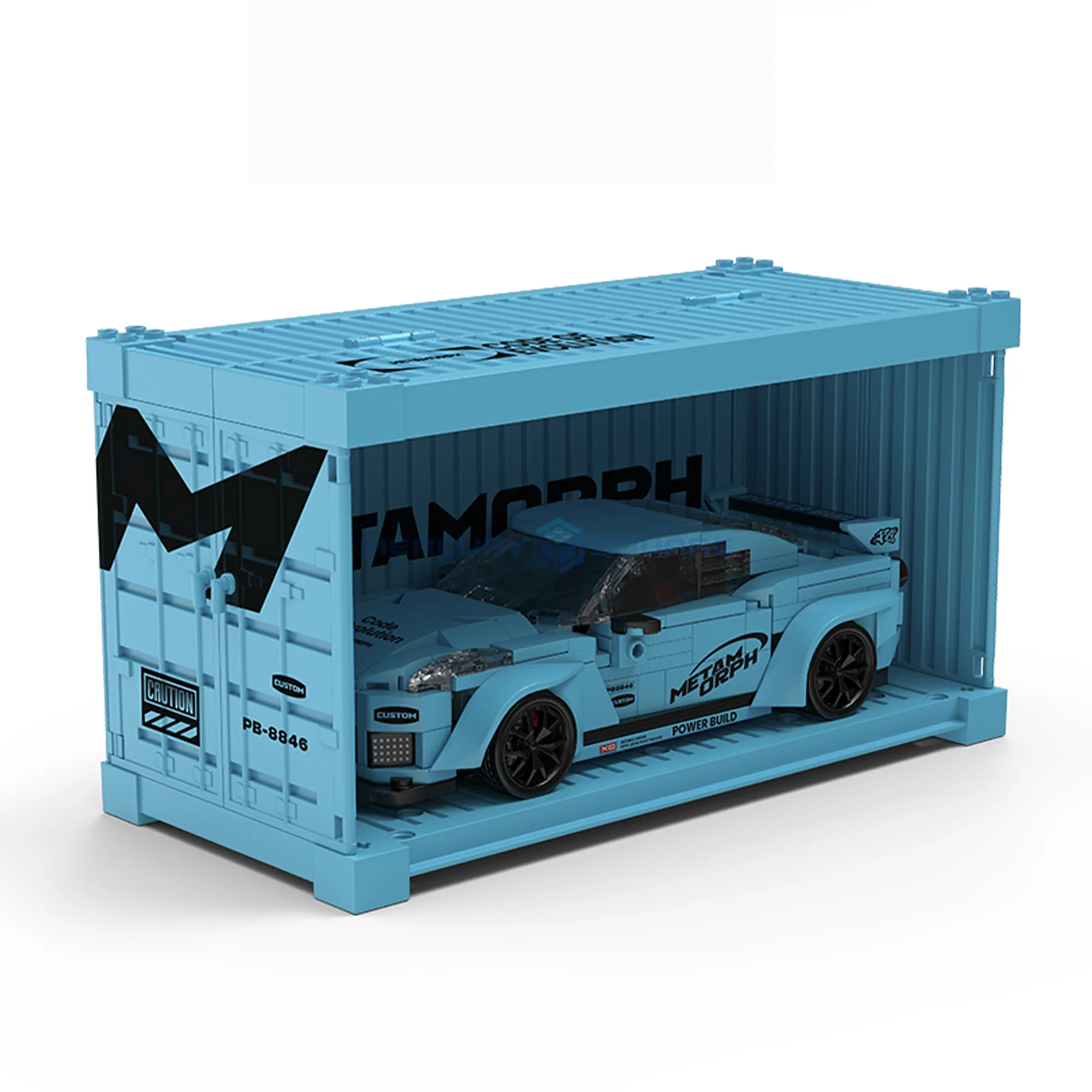 Japanische Sportwagen-Bausteine, Technische 8-Stud Breite Auto-Modell-Bausteine, MOC PB8846 Ideen-Kollektion, Spielzeug-Geschenkset mit Box