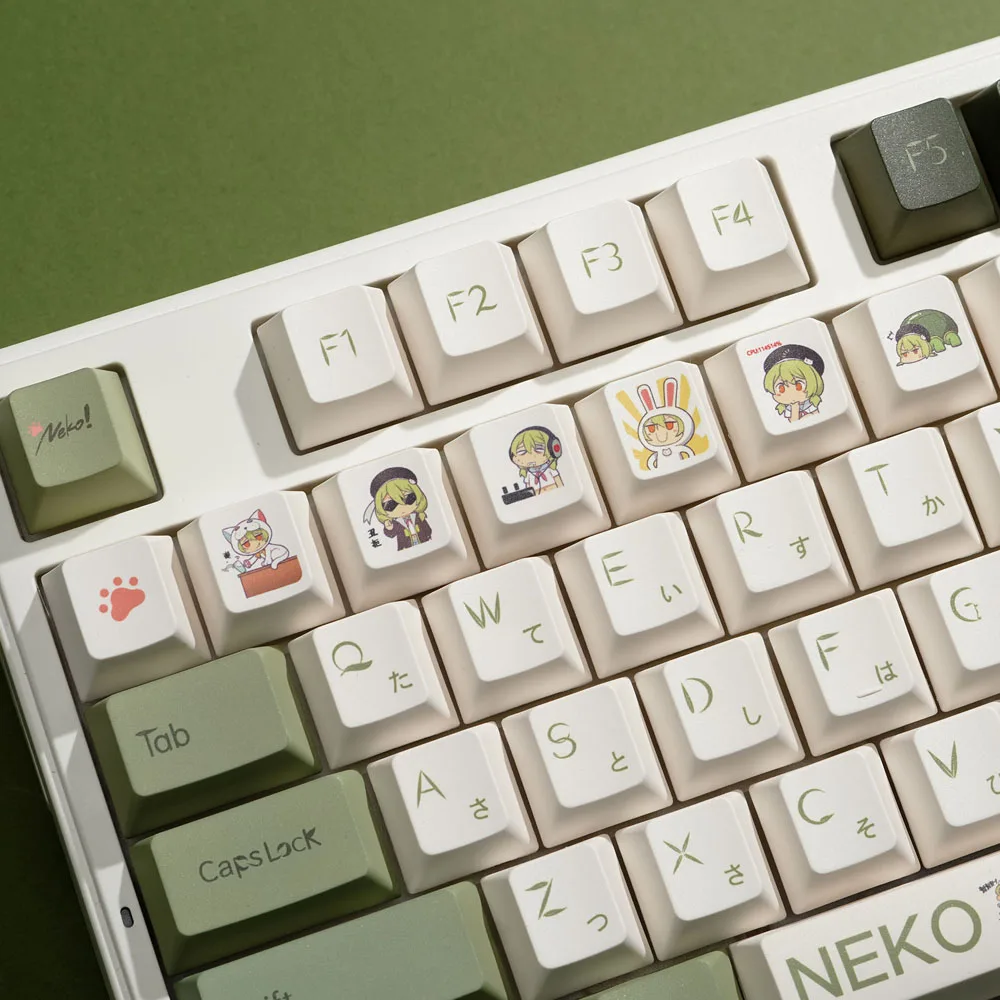 SeeAudio Neko Touch Cherry Profile Keycaps Set High-Quality Dye-Sublimed PBT Material Build