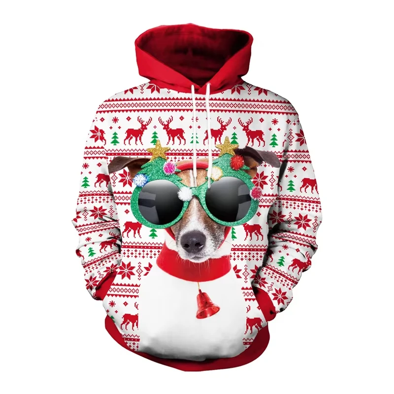 

Autumn And Winter New Men's Clothing 3d Printed Men's Christmas Hoodie Men Loose Casual Oversized Retro Men's Hoodie Top