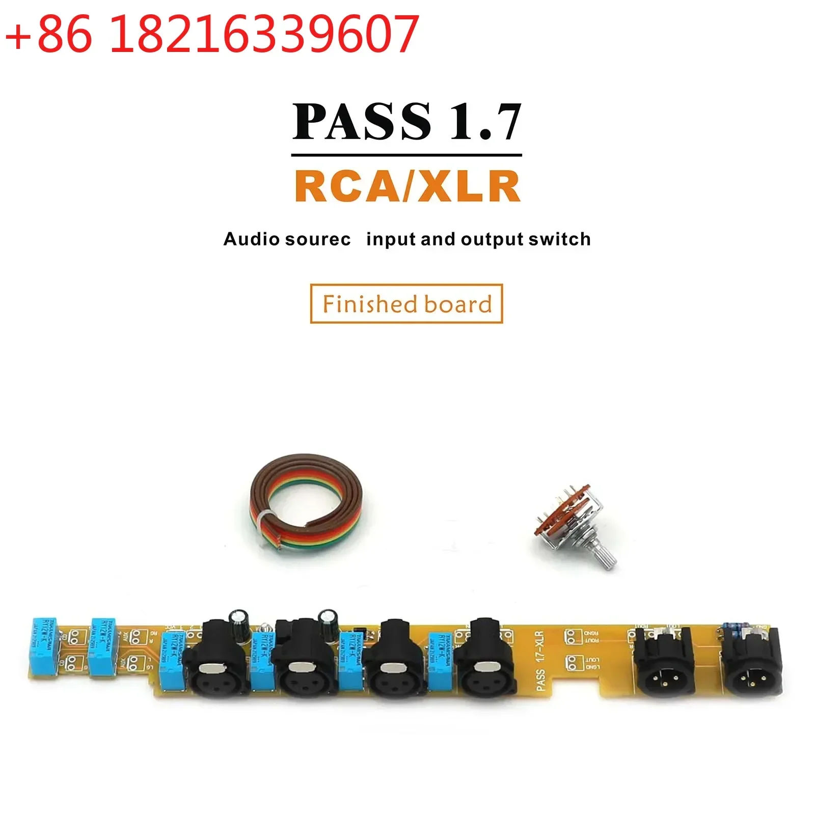 PASS 1.7 RCA/XLR Audio Source Input And Output Switch Board 2 Way RCA /XLR IN+1 Way RCA/XLR OUT DIY