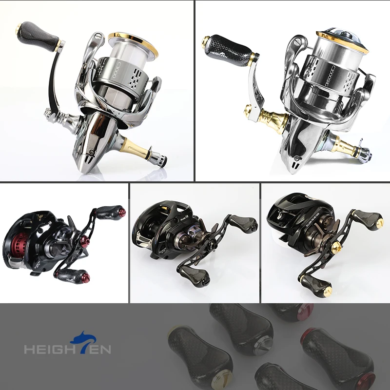 HEIGHTEN Carbon Knob Ultra Lightweight Knob Compatible with Shimano Stradic Vanquish Daiwa Certate For Ajing, Egging
