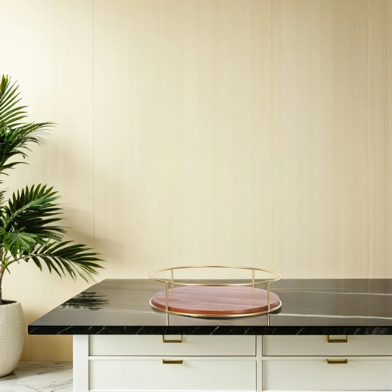 

Spice Rack Turntable 360 Degree Rotating Seasoning Organizer Wood Turntable Cabinet Countertop Kitchen Storage Rack Spinning