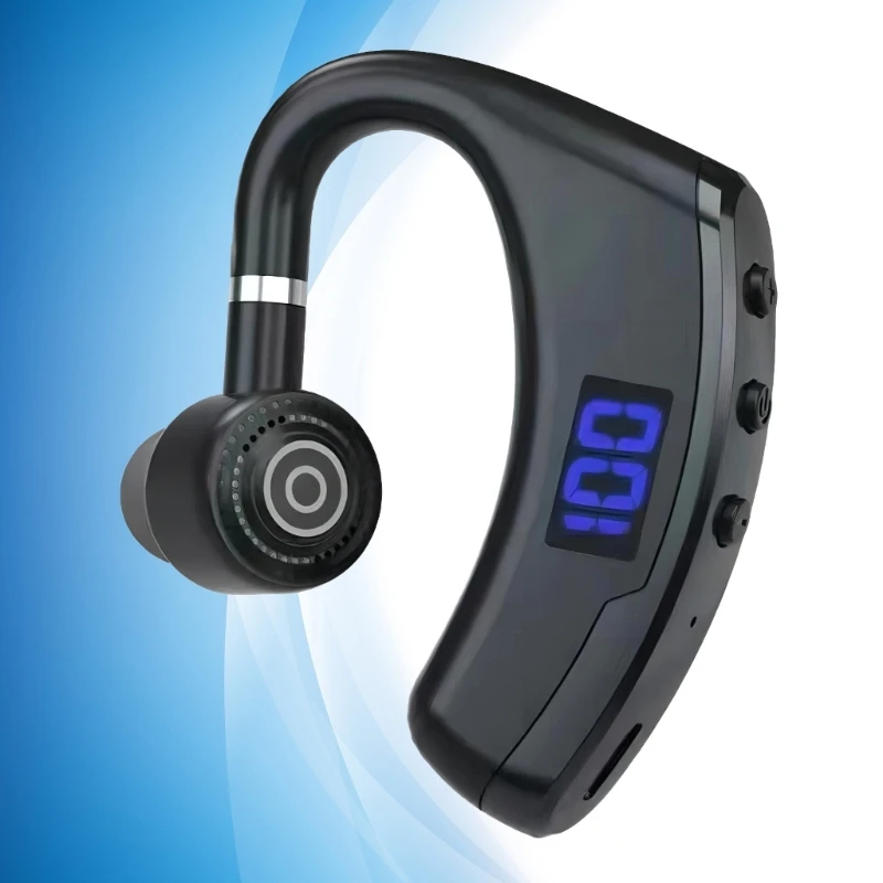 V9 Wireless Headset Headphone Digital Display Earpiece Business Noise Reductions Bluetoothcompatible5.0