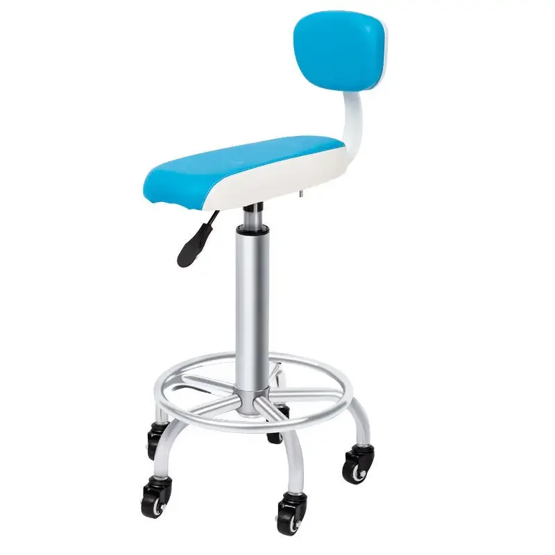 Kitchen Cooking Lifting Operating Chair Barber Shop Master Sliding Wheel Beauty Salon Chair Backrest  Salon Furniture