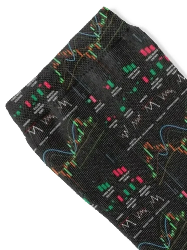 Day Trader Gift, Unique gift for stock market, forex, crypto, and options trader, Charts, patterns, Indicators Socks