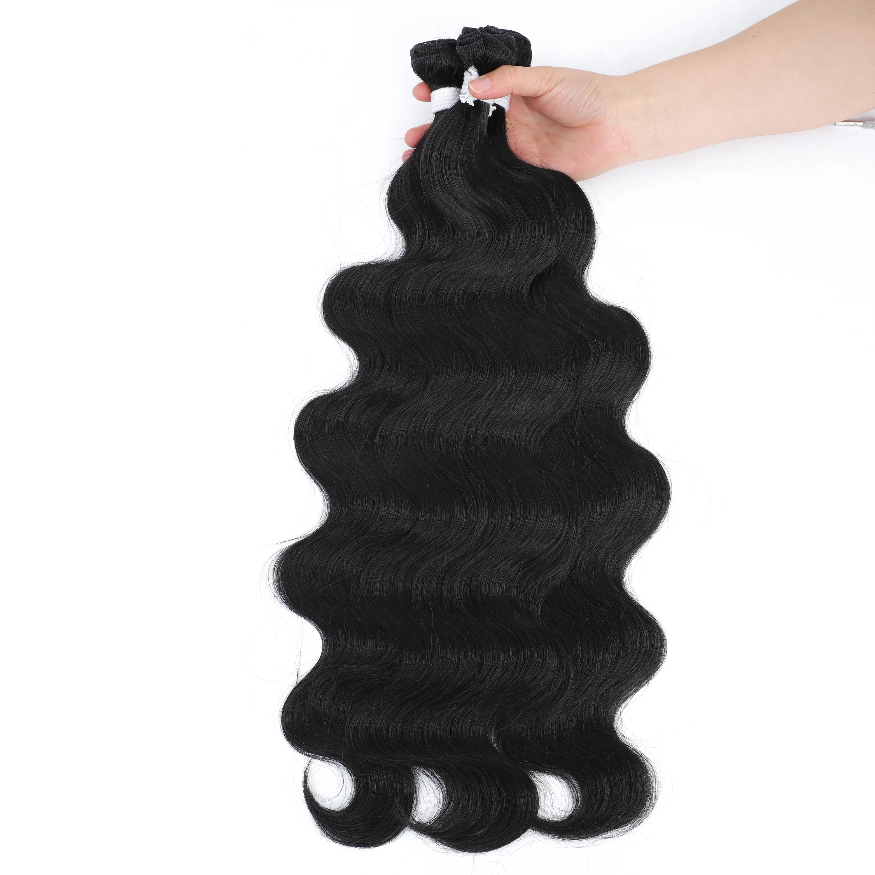 Gladys Synthetic Body Wave Hair Bundles Soft Colorful Natural Wave Hair Extensions1B 613 Loose Deep Wave 26 Inches