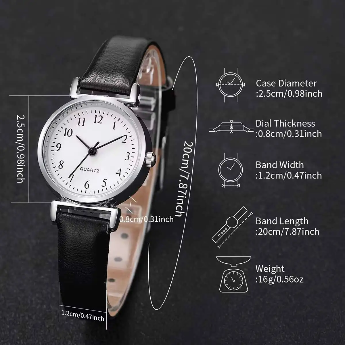 6 قطعة/المجموعة أزياء صغيرة الهاتفي النساء الساعات عارضة حزام من الجلد كوارتز ساعة Reloj Mujer الفتيات ساعة هدية (بدون صندوق)