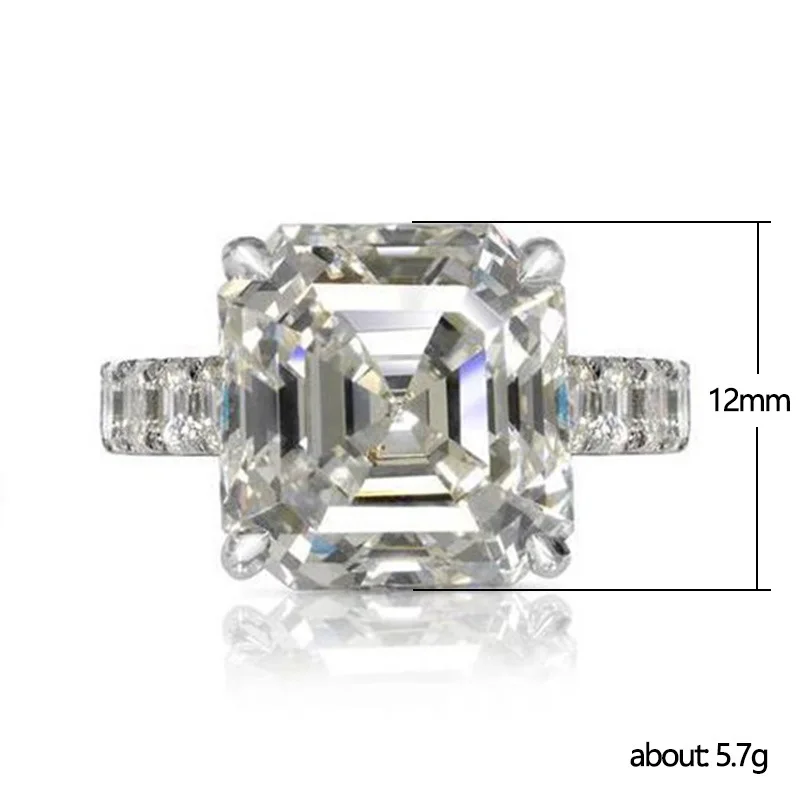 2023 New 925 Sterling Silver Fashion Luxury Diamond Ring Creative Geometric Type Engagement Wedding Ring
