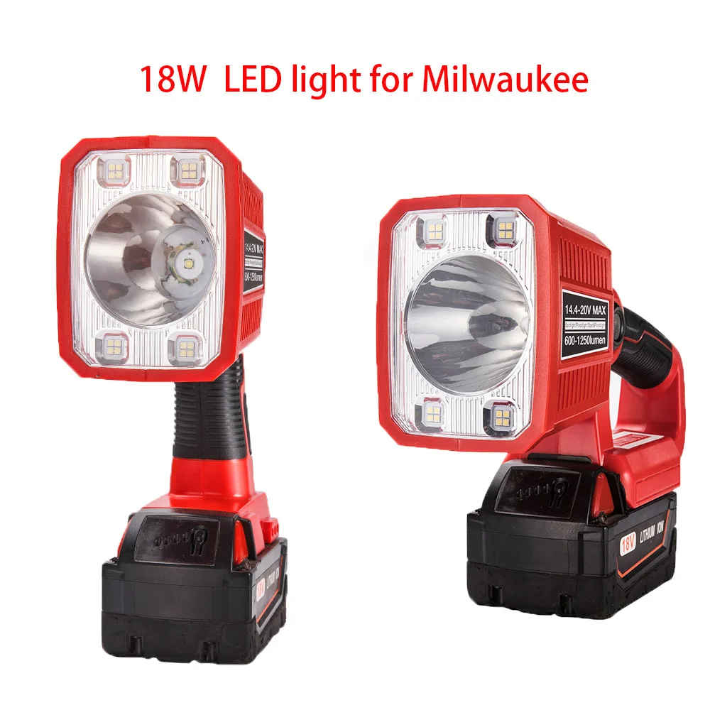 

LED Lamp For Milwaukee M&18 18V Li-Ion Battery Portable Work Light Flashlight With LED Lights Outdoor Lighting(NO Battery)