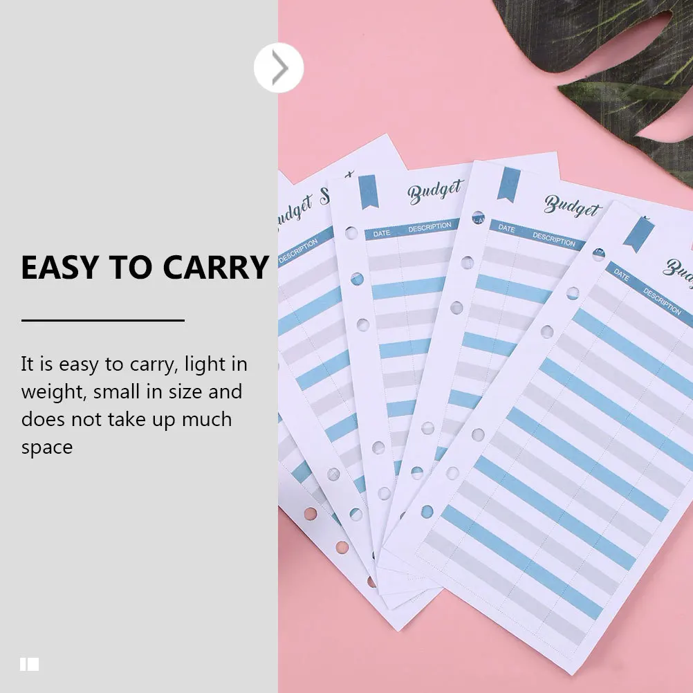 24Pcs Budget Planner Cards Cash Budget Sheets for Expense Tracking Lightweight Consumption Record Cards for Personal Finance