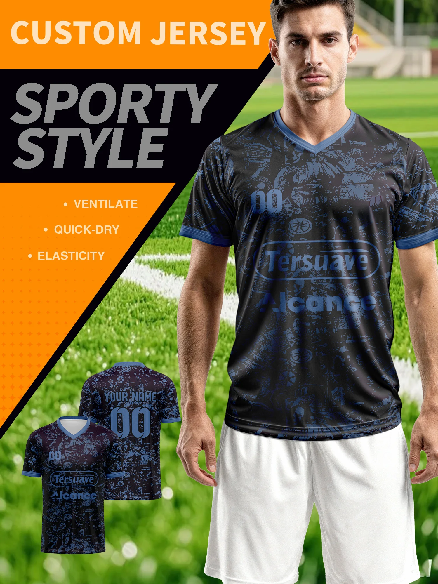 

Спортивные футболки с V-образным вырезом для мужчин и женщин 2026 года с индивидуальным именем и номером, быстросохнущие, модные, с технологией сублимации