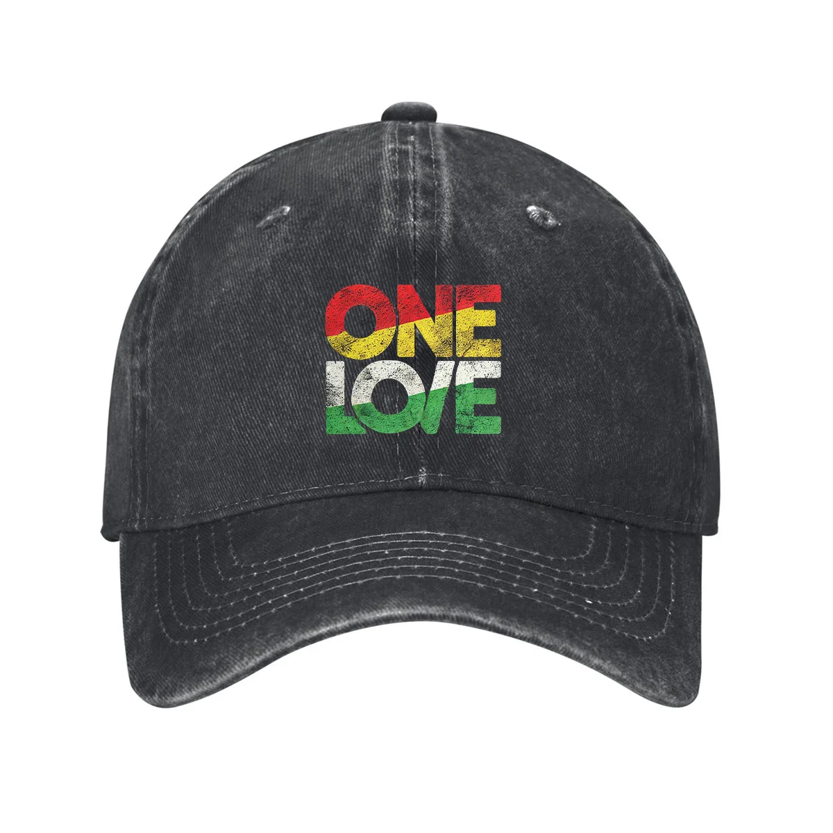 

Хлопковая бейсболка с принтом One Love Rasta, повседневная шляпа унисекс с регулируемыми изогнутыми полями