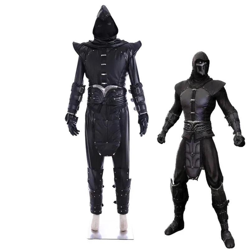 Qq 123 jogo ninja noob sabot cosplay traje preto uniforme de combate masculino combate halloween carnaval festa terno completo