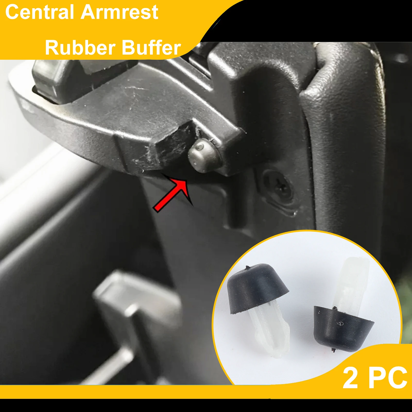 2 Stück Gummipuffer Dämpfer Begrenzer Kissen Mittelarmlehne für Toyota CHR Camry XV40 Corolla Highlander Prius Scion Yaris Ist
