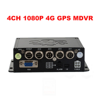 4CH Car MDVR AHD1080P 4 Channel SD Recorder 4G GPS Vehicle Black Box Truck Mobile DVR Vehicle Registor FHD Bus Video Recording