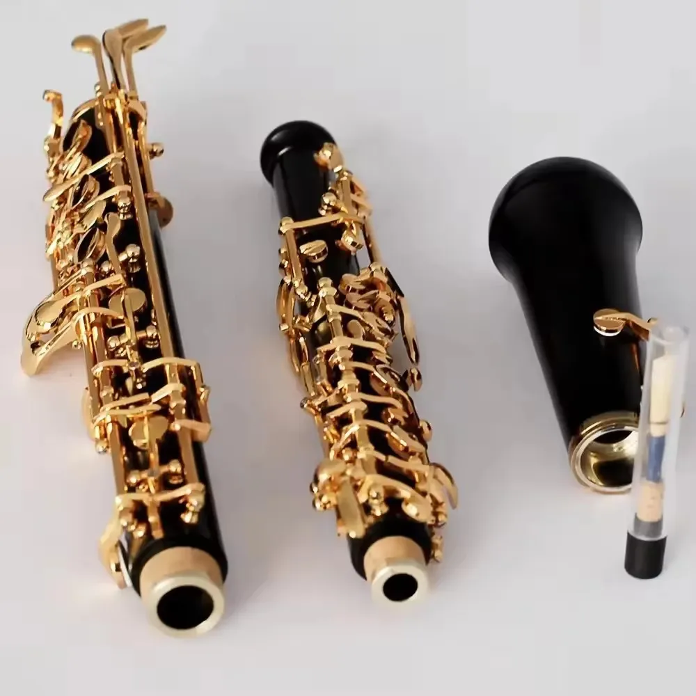 Ebony C Oboe Gold Plated Keys Woodwind Instrument for Student Exam Performance